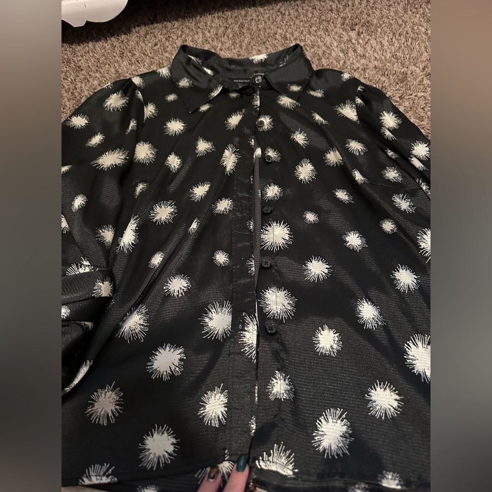 Who what wear- silk button down blouse